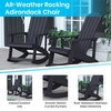 Flash Furniture Black Adirondack Rockers & 1 Side Table, PK 4 JJ-C14705-4-T14001-BK-GG